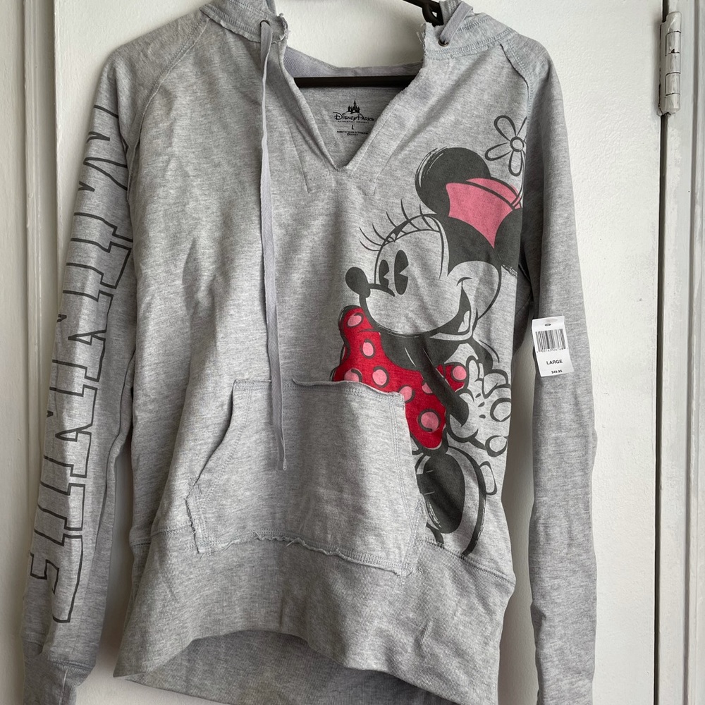 NWT Hooded Minnie Mouse Pullover Sweatshirt